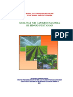 Kualitas Air Dan Kegunaannya Di Bidang Pertanian