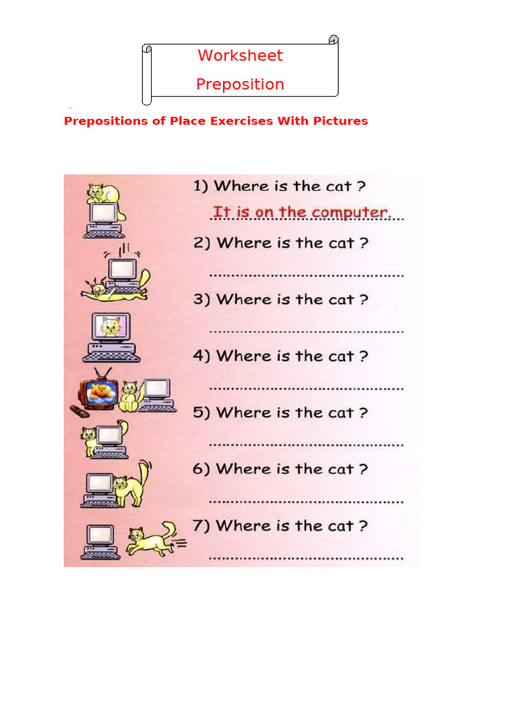 Worksheet Preposition | PDF