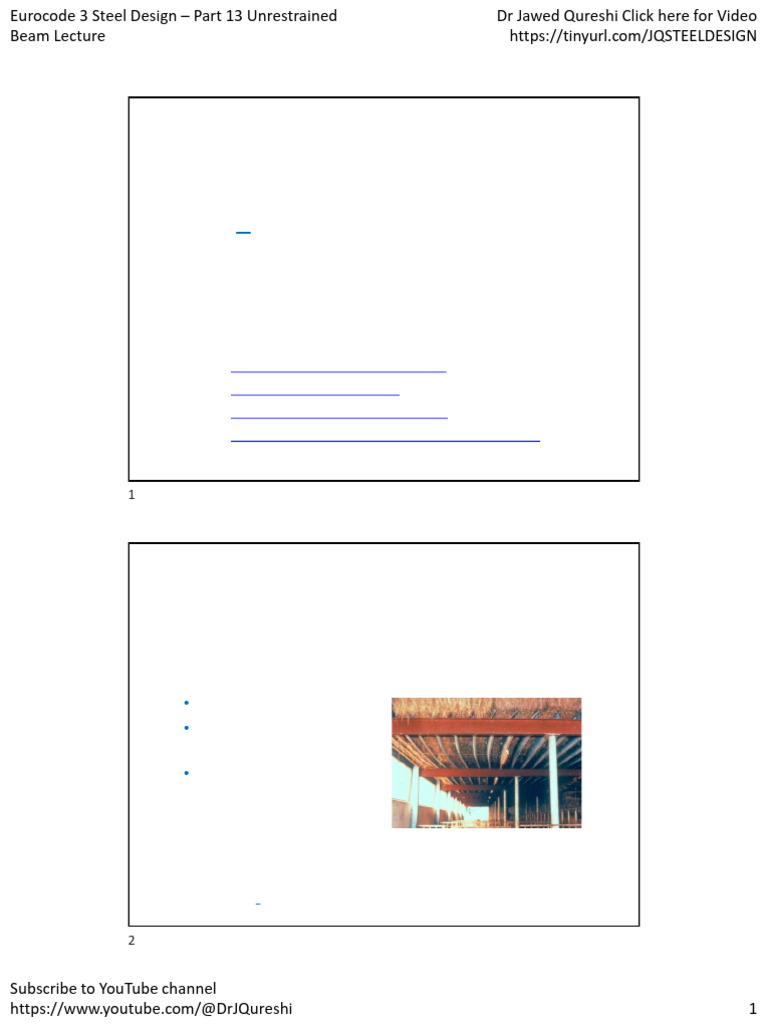Eurocode 3 Unrestrained Beam Design | PDF | Beam (Structure) | Buckling