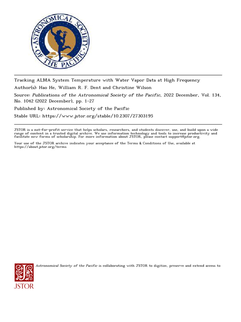 He TrackingALMASystem 2022 | PDF | Calibration