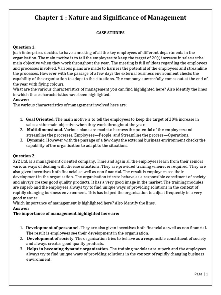 Case Study: Management Fundamentals | PDF | Economies | Business