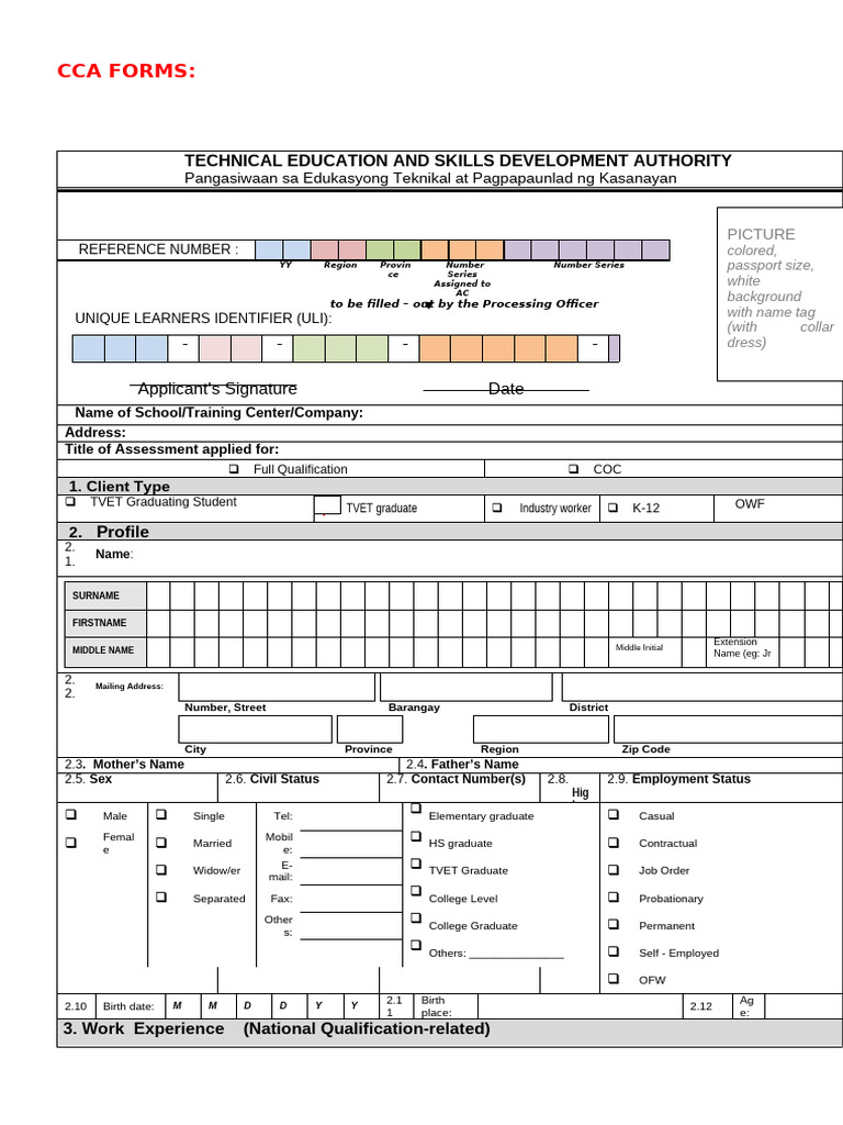CCA Form for Agricultural Assessment | PDF | Agriculture | Plant Nursery