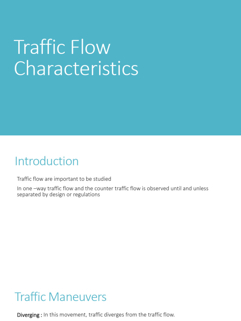 Traffic Flow Characteristics and Types | PDF | Traffic | Road Safety