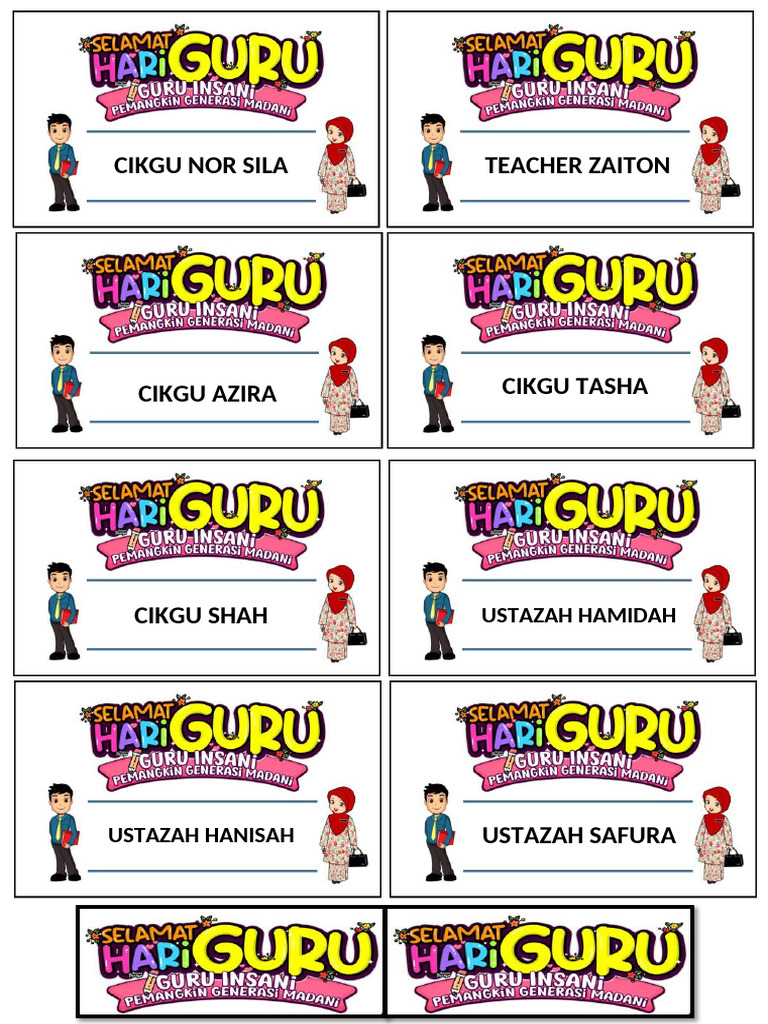 Kad Ucapan Hari Guru | PDF