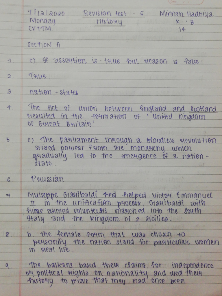 History Rev Test 6 | PDF