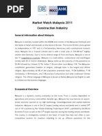 Market Watch Malaysia Construction Industry 2011