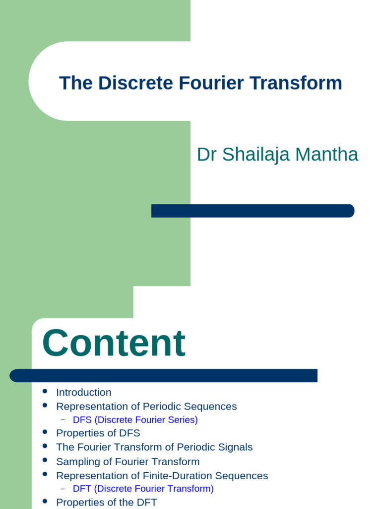 Dsp-Unit 2 | PDF | Discrete Fourier Transform | Discrete Time And ...