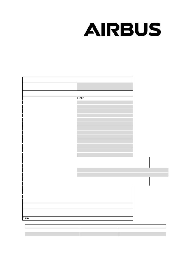 Airbus Zusatz-Fragebogen Zum Secure Hiring Process de | PDF