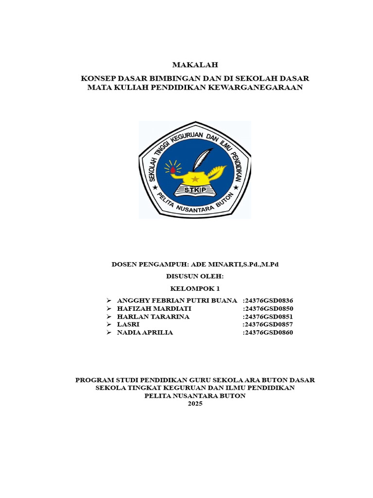 Konsep Bimbingan di Sekolah Dasar | PDF