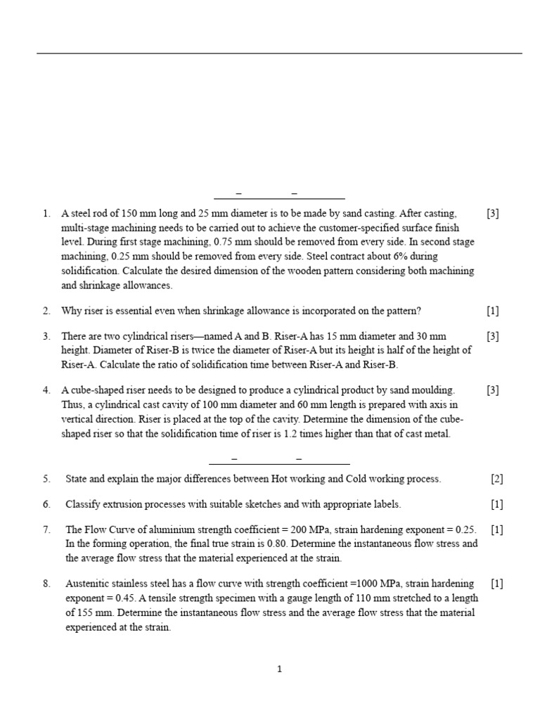Mid Sem Question Paper Monsoon 2024-25 | PDF | Deformation (Engineering ...