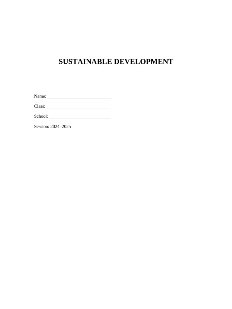 Sustainable Development Overview | PDF | Sustainability | Sustainable ...