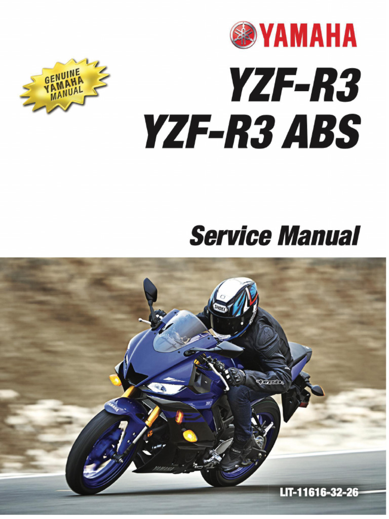 Manual Yamaha 2019-2022 Yzf-R3 (Lit-11616-32-26) Service Manual | PDF