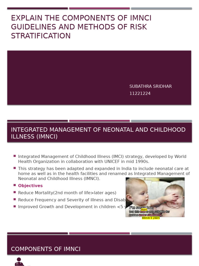 IMNCI Components and Guidelines Explained | PDF | Health Sciences ...