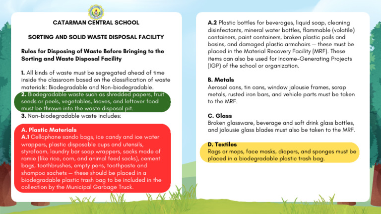 Waste Segregation Guidelines | PDF