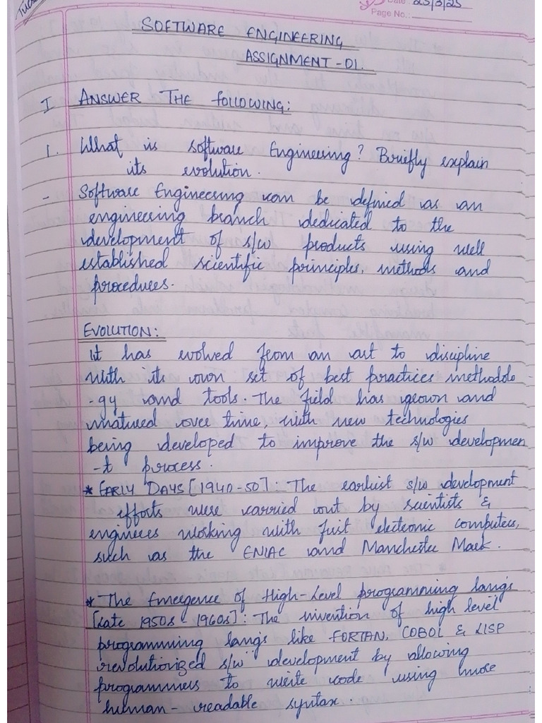 SE Assignment 1 & 2 | PDF