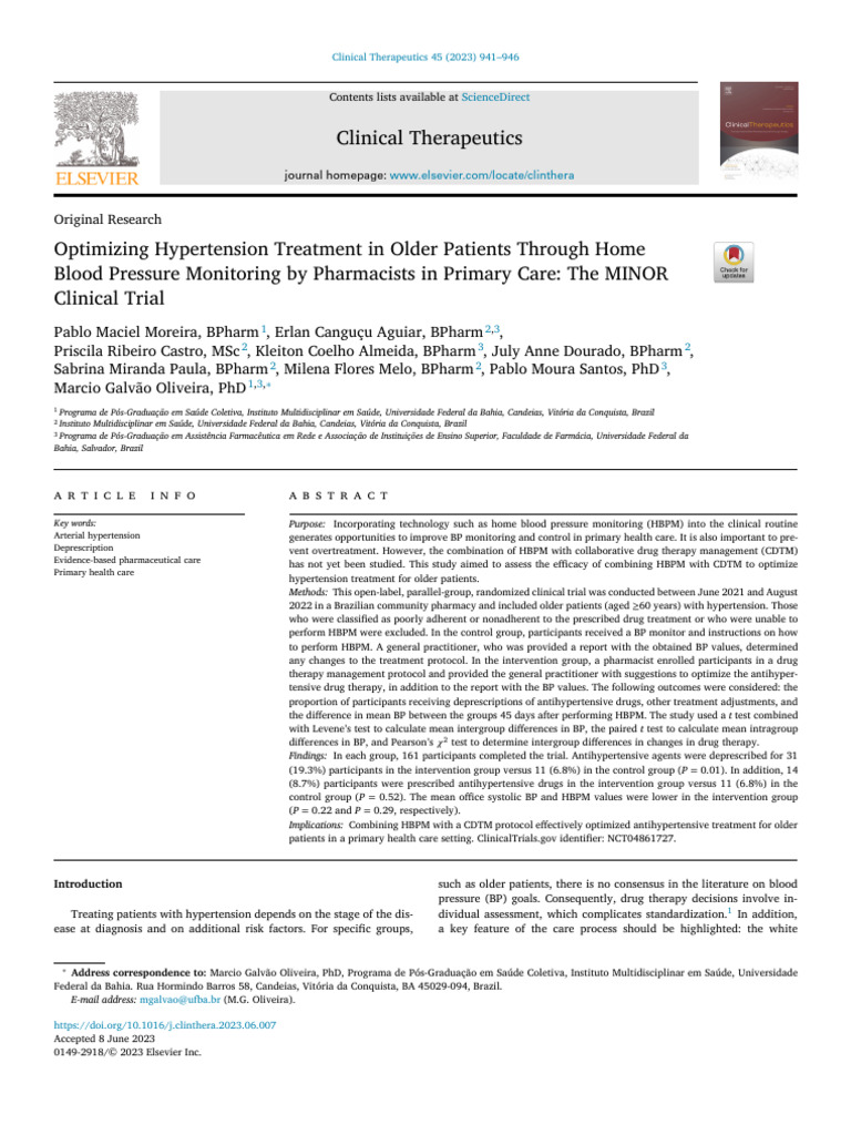 Optimizing Hypertension in Older Patients | PDF | Health Sciences ...