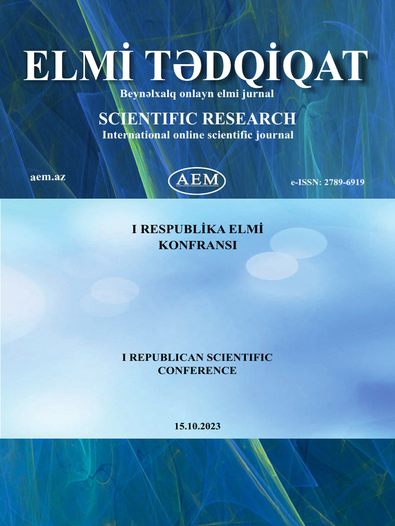 Republican Scientific Conference 1 (15.10.2023) | PDF
