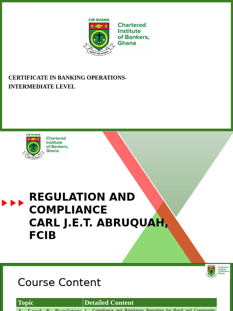 01 Compliance and Regulatary Reporting A | PDF | Banks | Microfinance