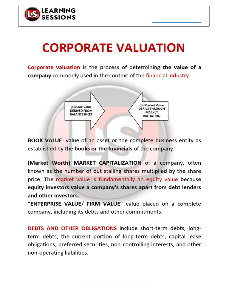 Corporate Valuation Methods Explained | PDF | Valuation (Finance ...