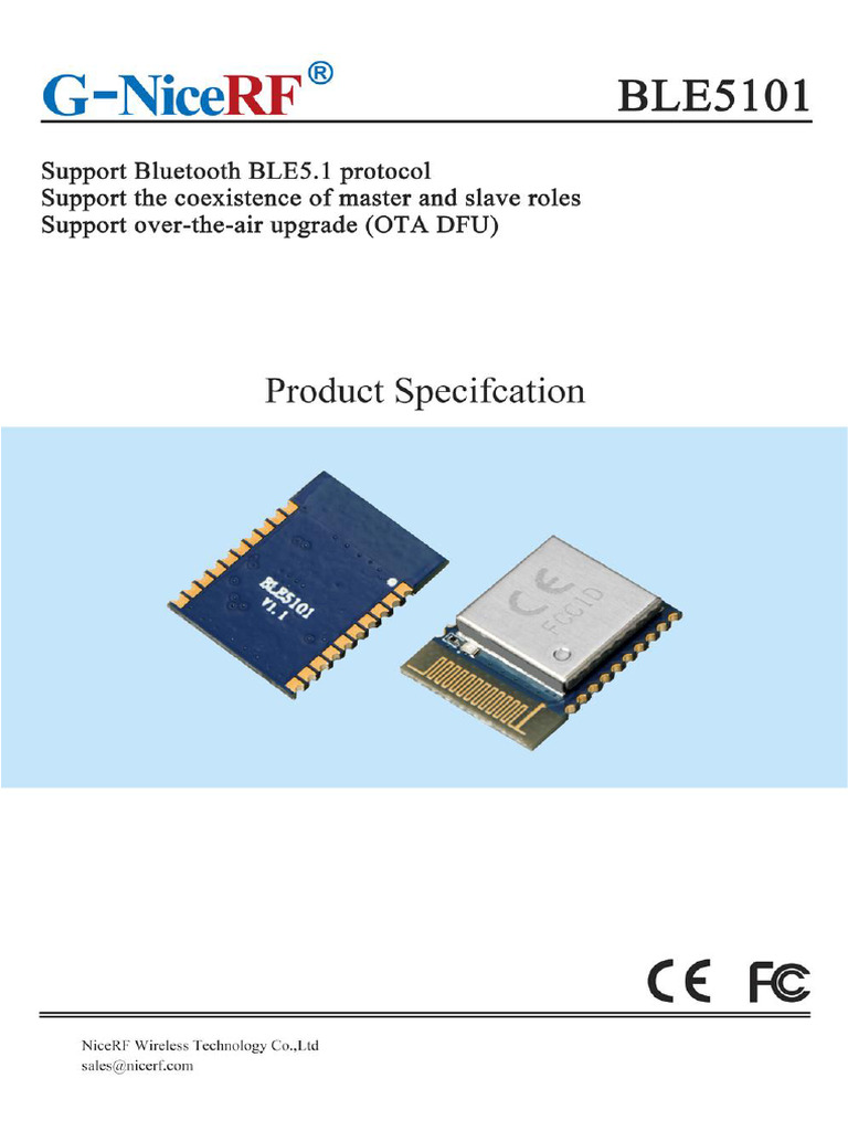 BLE5101 Module User Guide | PDF | Bluetooth | Information And ...