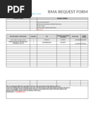 RMA Request Form Template | PDF | Technology & Engineering