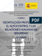 Curso de La Deontología, Autocontrol y Las Relaciones Humanas en Seguridad