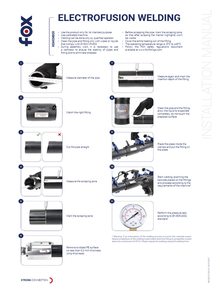 FOX - Installation Manual - Electrofusion Welding - EN | PDF | Pipe ...