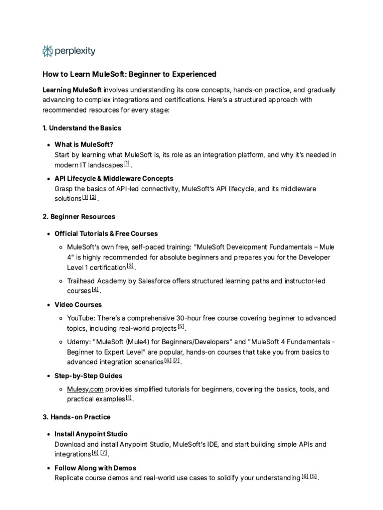 Learning Path for MuleSoft Beginners | PDF | Computing