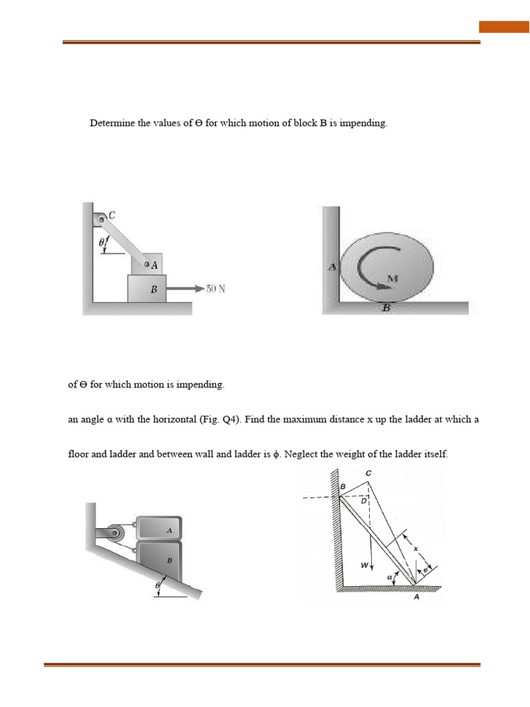 Wedge Friction in Engineering Mechanics | PDF | Friction | Force