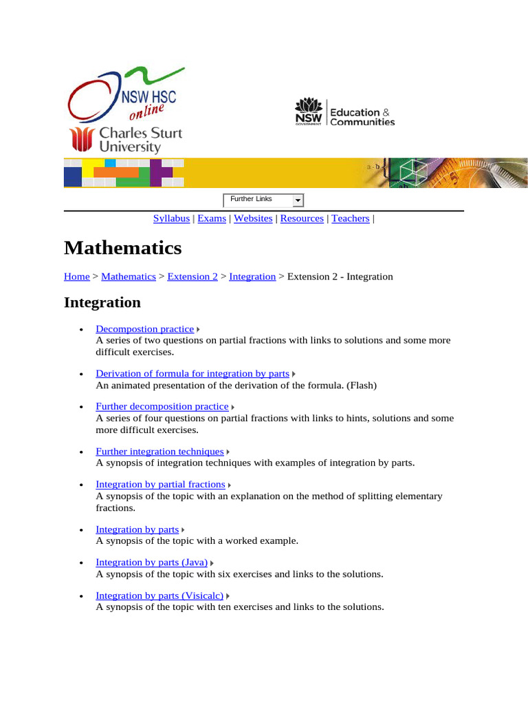 A HSC Online - Integration | PDF
