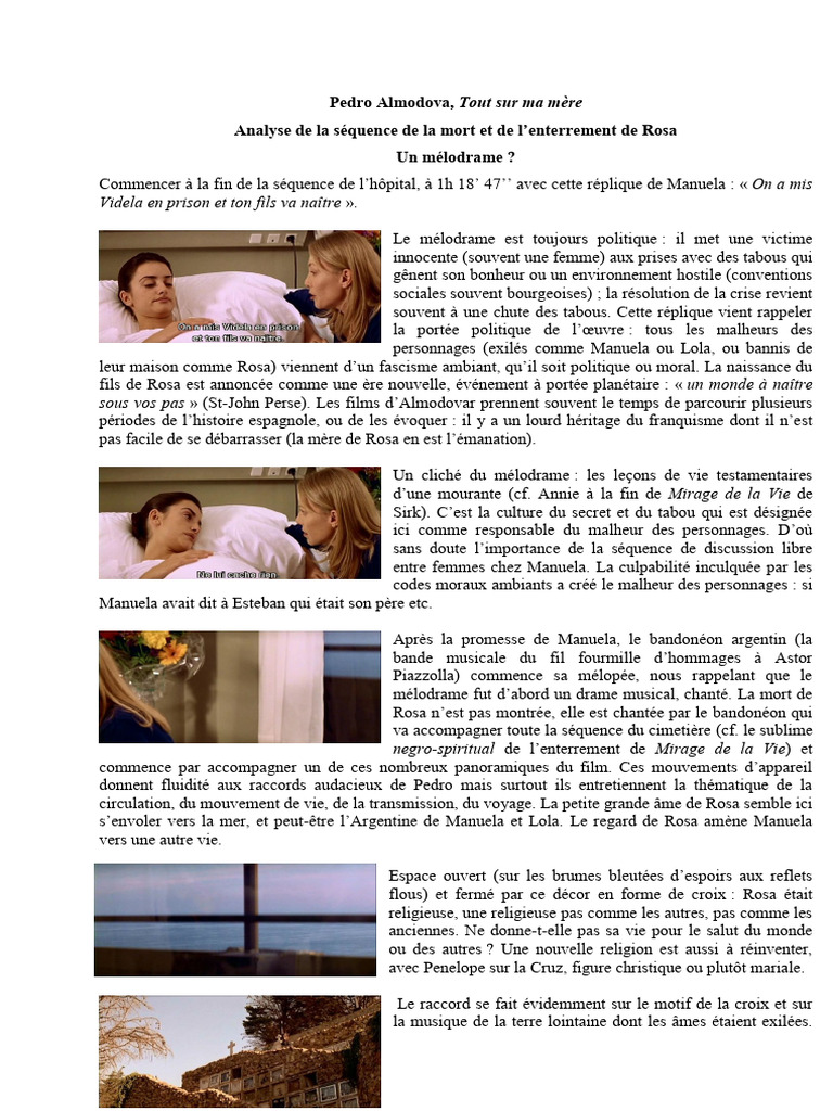 Analyse du mélodrame dans Almodóvar | PDF