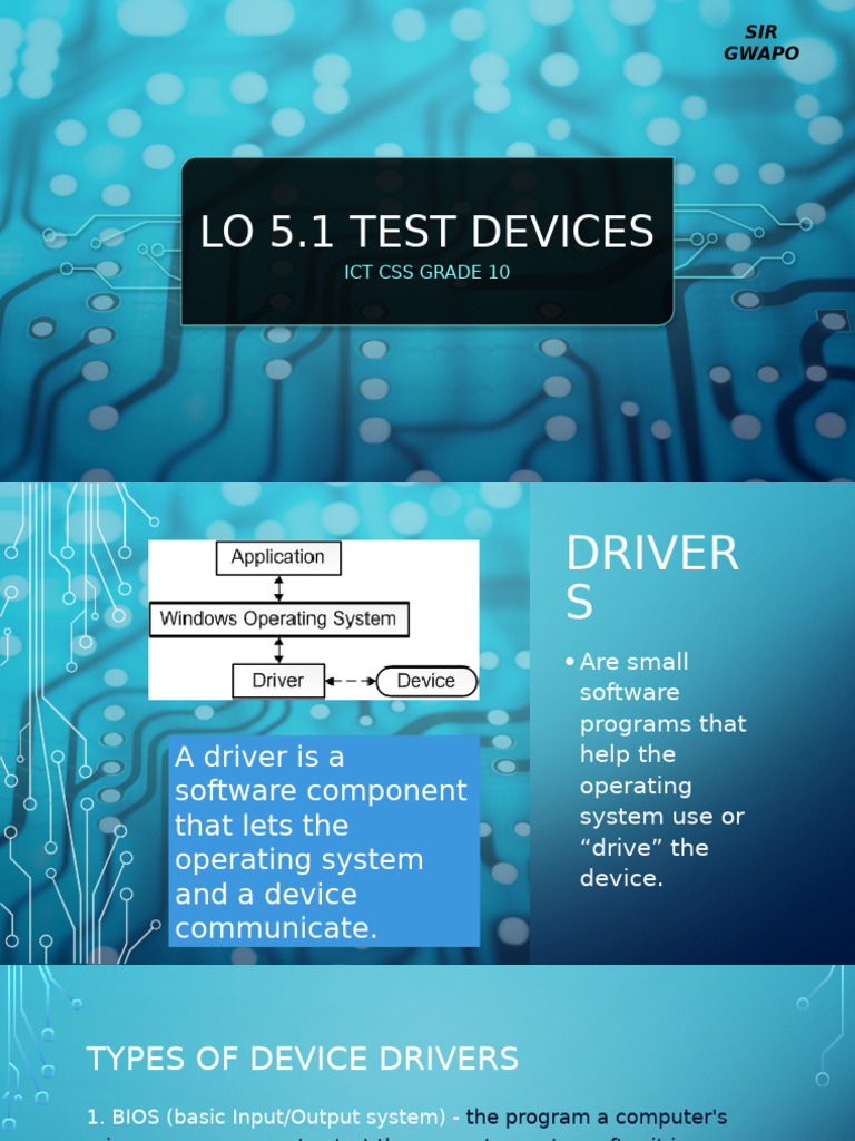 Understanding Device Drivers in ICT | PDF | Device Driver | Computer ...