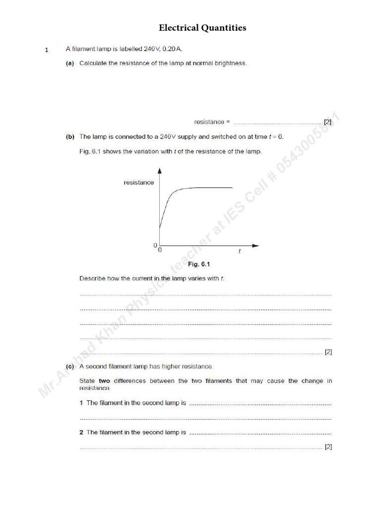 Electrical Quantities Explained | PDF
