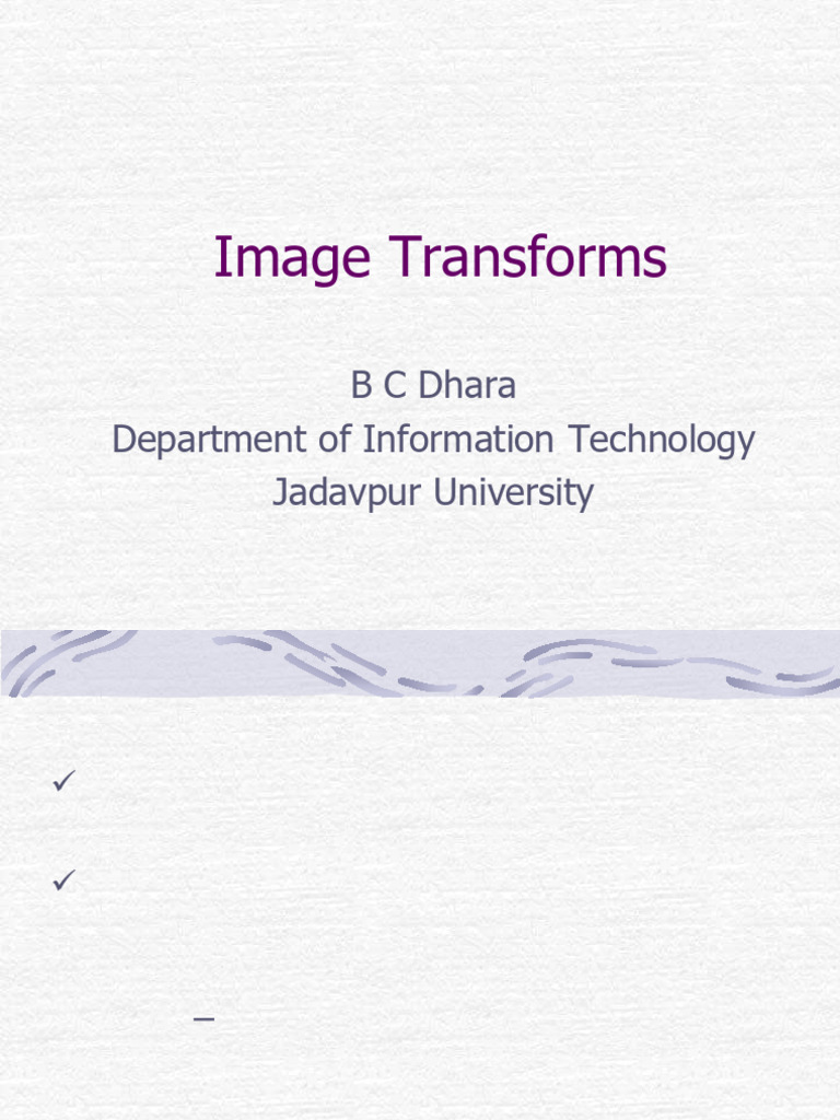 Image Transformation | PDF | Fourier Series | Function (Mathematics)
