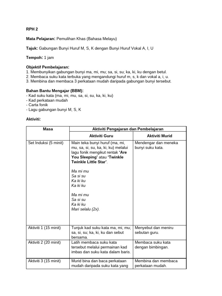 RPH 2 Buku 2 | PDF
