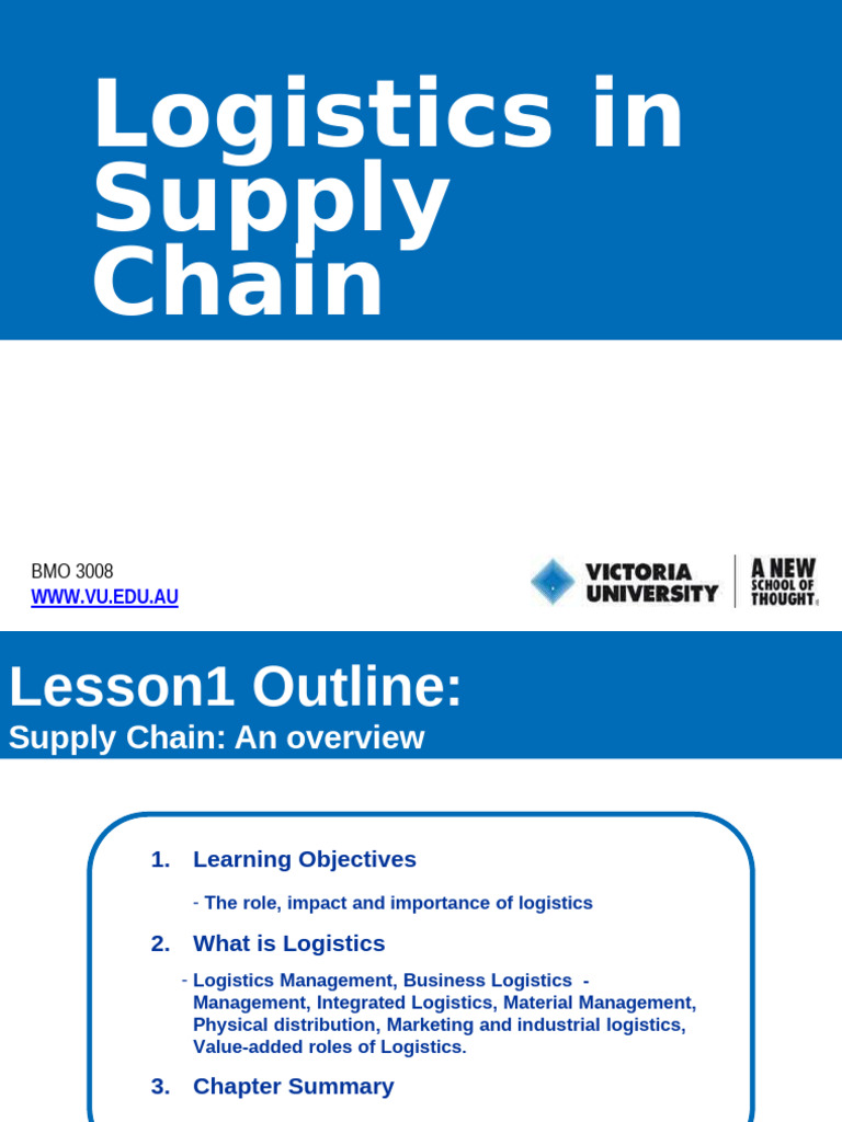 Logistics and Supply Chain Utilities | PDF | Logistics | Business Economics