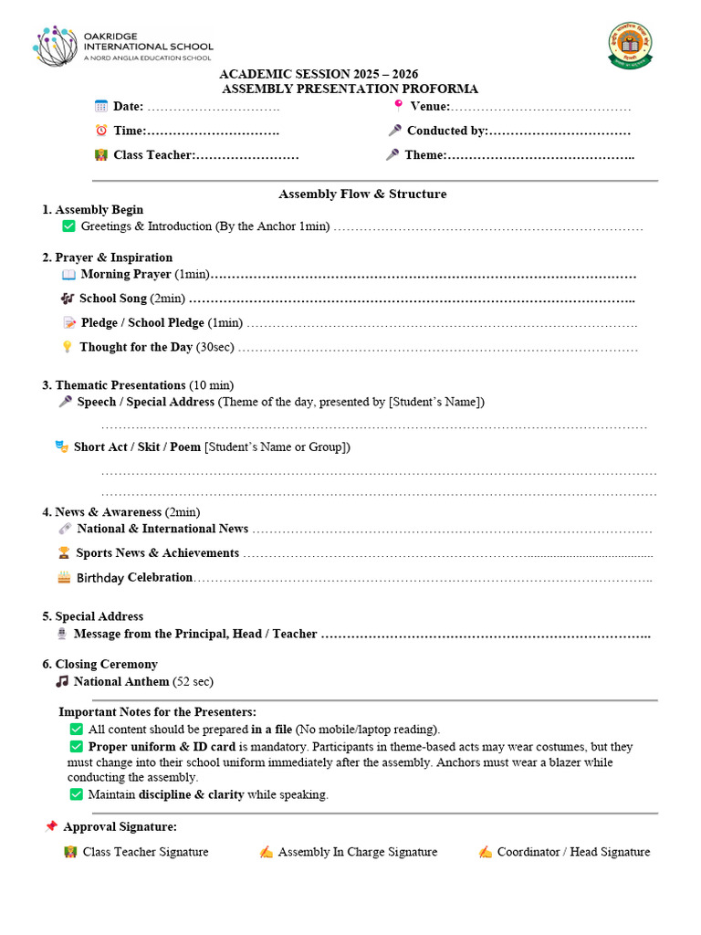 School Assembly Presentation Guide | PDF