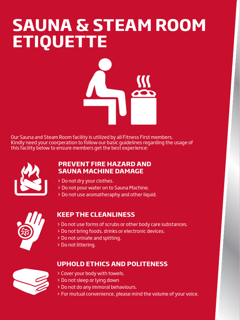 Signage A4 - Sauna & Steam Room Policy-1 | PDF