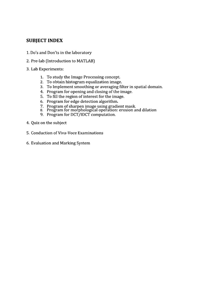 DIP Lab Manual Latest | PDF