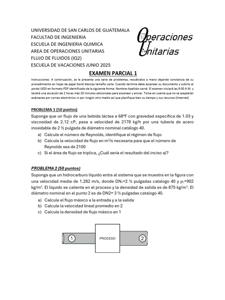Parcial 1-Iq2-Vacaciones Junio 25 | PDF