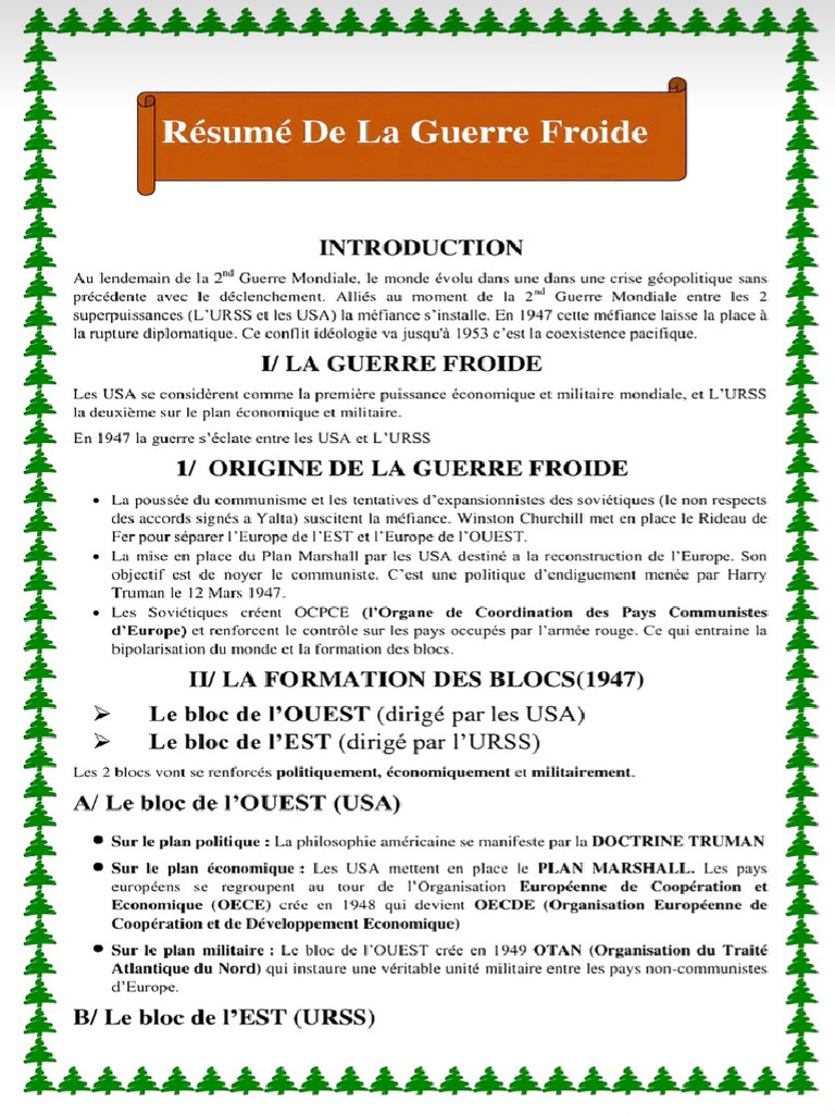 Résumé de La Guerre Froide | PDF
