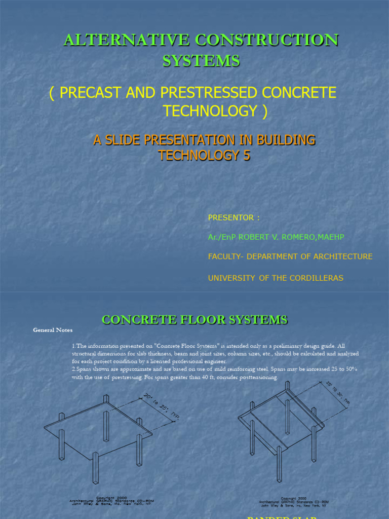 Precast vs. Prestressed Concrete Systems | PDF | Prestressed Concrete ...