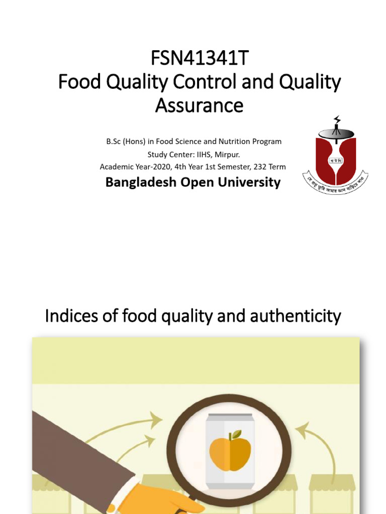 Food Quality Assurance | PDF | Cereals | Flour