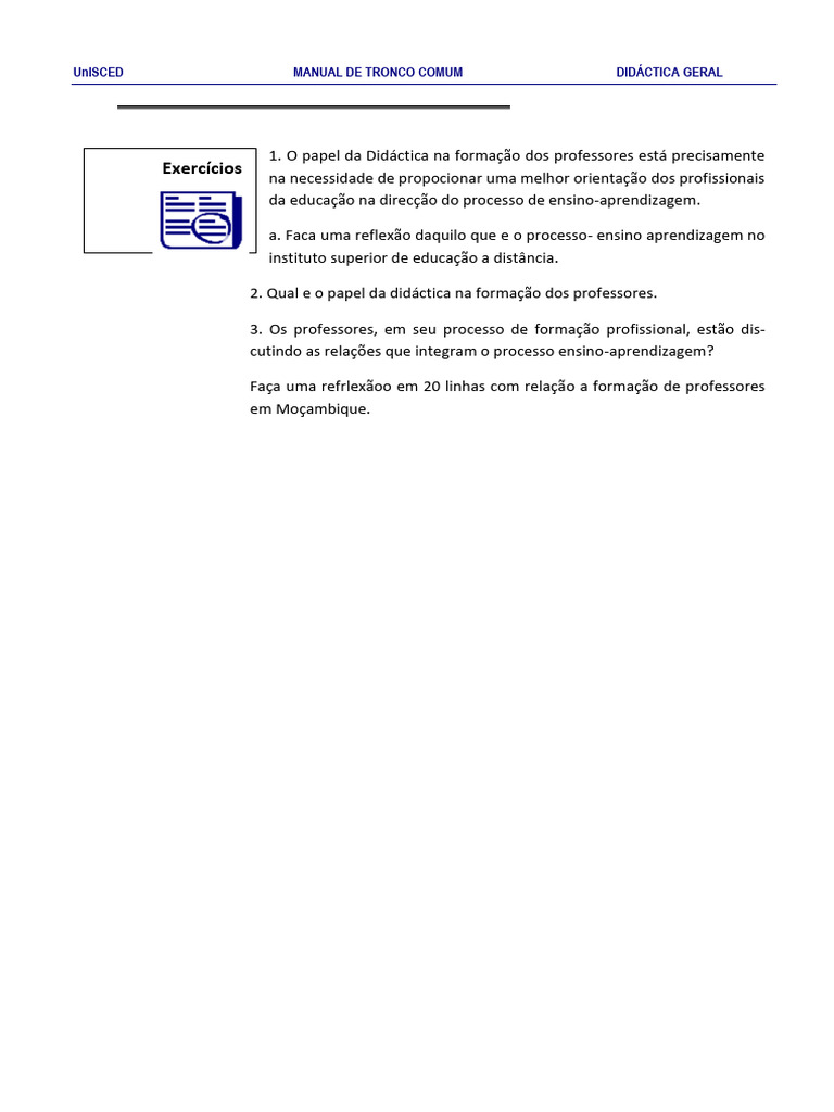 Formação de Professores e Didática | PDF | Pedagogia | Aprendizado