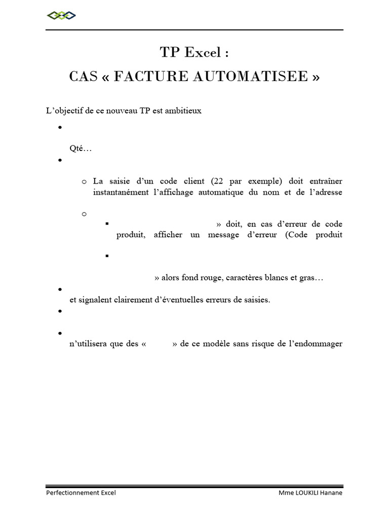 Facture Automatisée avec Excel | PDF | Taxe sur la valeur ajoutée ...