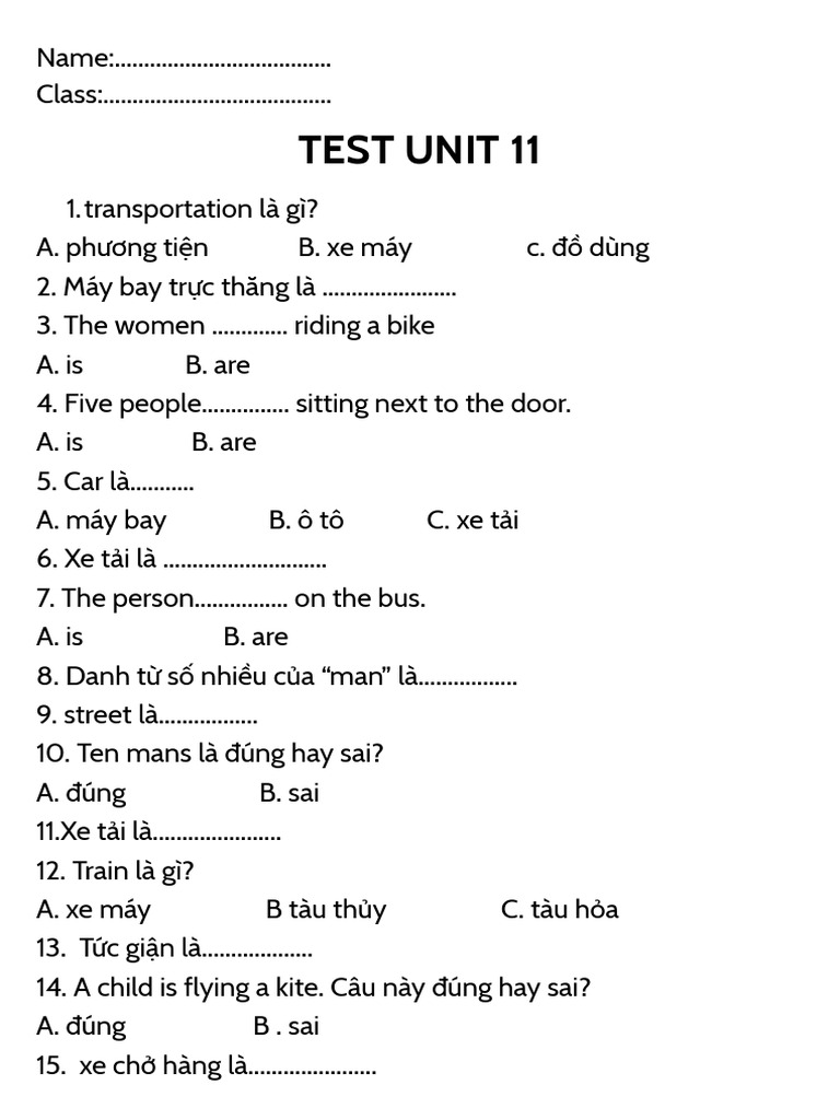 Test U11 | PDF
