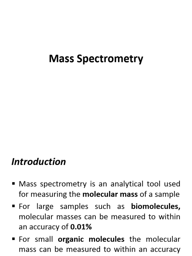 Mass Spectrometry Techniques Overview | PDF | Mass Spectrometry ...