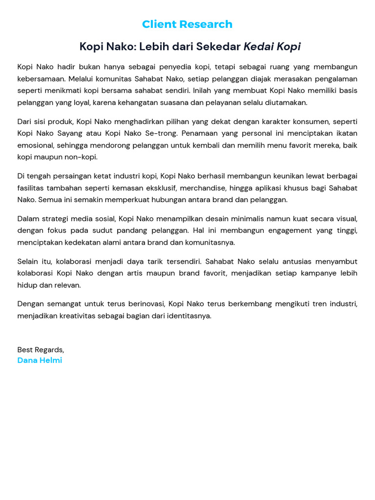 Client Research | PDF