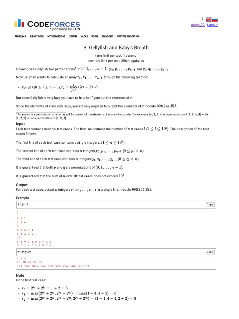 Problem - B - Codeforces | PDF | Computer Programming