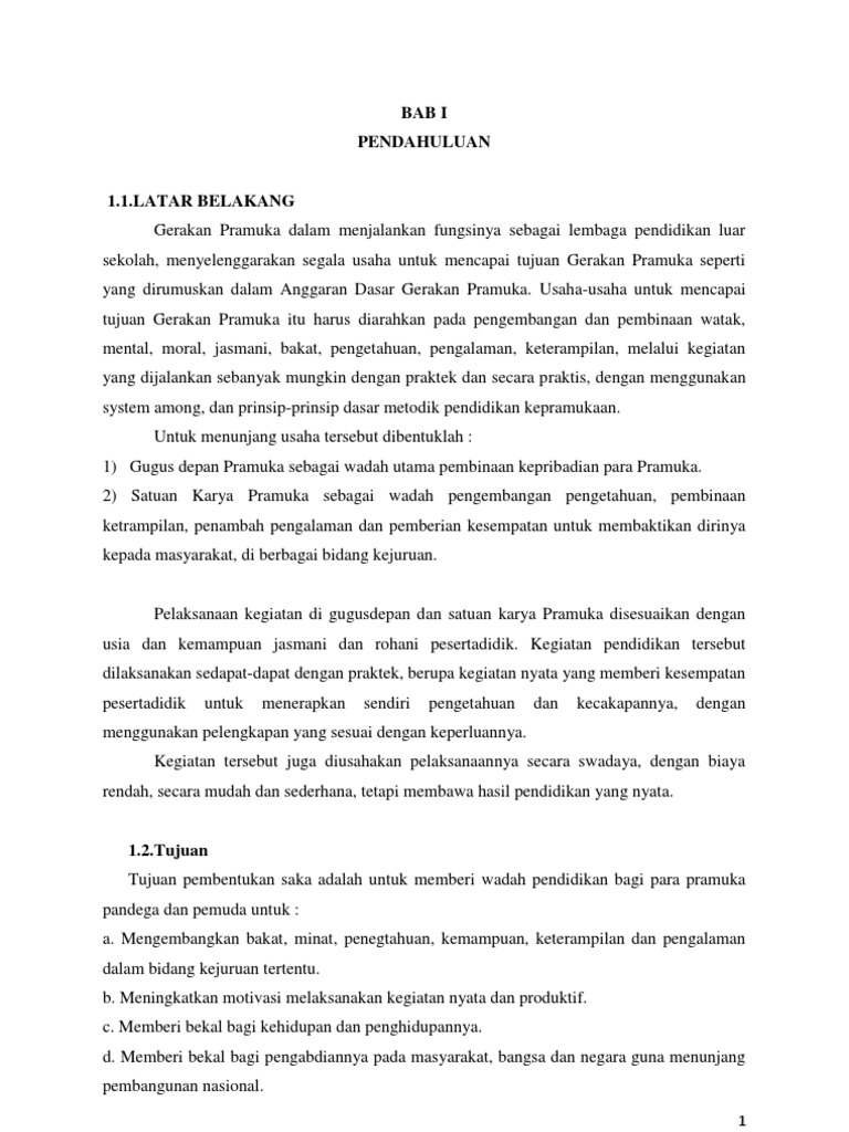 Makalah Tentang Pramuka Contoh Makalah